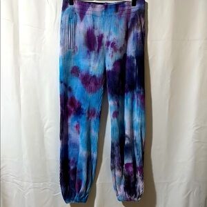 Norma Kamali - Tie Dye by Gail | Multicolor Textured Pants